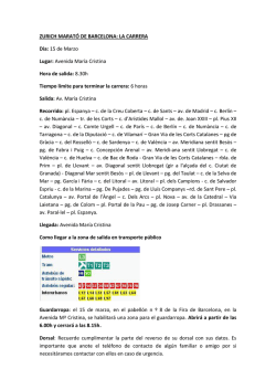Guía del corredor. - Zurich Marató de Barcelona