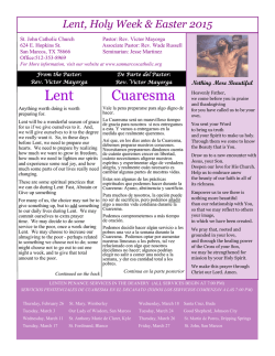 Lent Cuaresma - St Johns Catholic Church