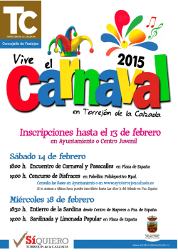 ficha de inscripción concurso disfraces carnaval 2015
