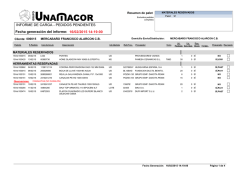 INFORME DE CARGA - PEDIDOS PENDIENTES