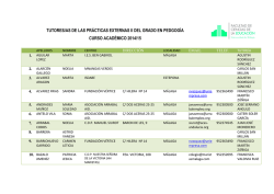 Tutores/as asignados - Universidad de M&aacute;laga