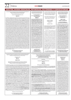 edictos, avisos judiciales, notariales, dict&aacute;menes y convocatorias