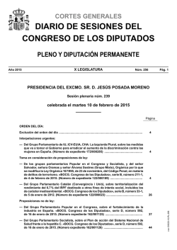 Diario de Sesiones de Pleno y Diputación Permanente