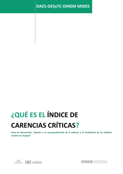 &iquest;Qu&eacute; es el &Iacute;ndice de Carencias Cr&iacute;ticas?