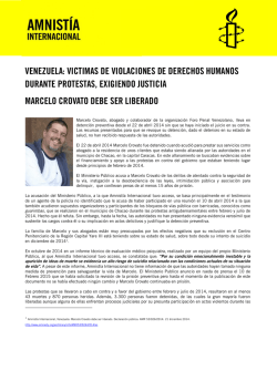 venezuela: victimas de violaciones de derechos humanos durante