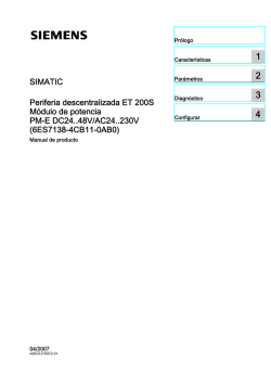 Periferia descentralizada ET 200S Módulo de potencia PM