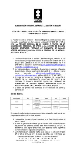 aviso convocatoria - Fiscalía General de la Nación