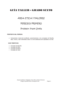 GUÍA TALLER – GRADO SEXTO