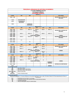 TERCERAS JORNADAS DE HISTORIA ECON&Oacute;MICA