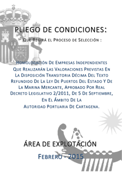 pliego condiciones homologacion empresas
