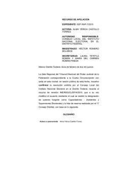 sdf-rap-7/2015 actora - Tribunal Electoral del Poder Judicial de la