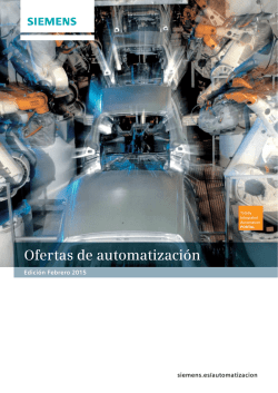 Catálogo Ofertas de Automatización (Ed. Febrero 2015)
