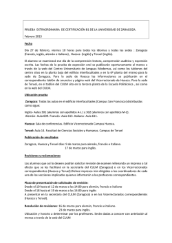 Convocatoria extraordinaria de alemán, francés, inglés e italiano B1