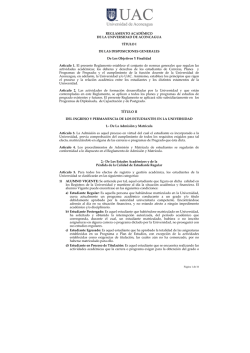 Reglamentos Acad&eacute;micos - Universidad de Aconcagua