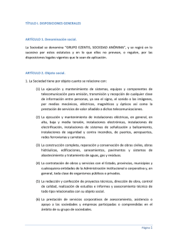 TÍTULO I. DISPOSICIONES GENERALES ARTÍCULO 1