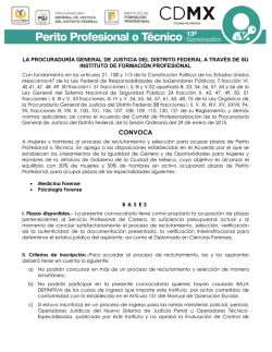 Convocatoria - Instituto de Formación Profesional