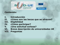 UNIVERSIDAD DE BURGOS (España) - Erasmus Mundus SUD-UE
