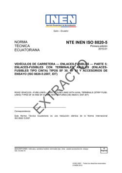 NTE INEN ISO 8820-5 - Instituto Ecuatoriano de Normalización
