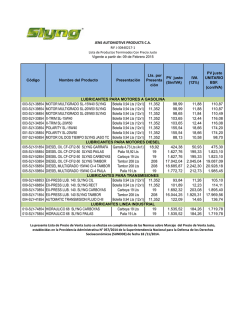 DESCARGUE AQUI Lista de Precios Justos Vigente a partir del 09
