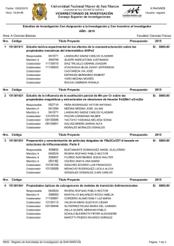 Facultad de Ciencias Físicas - Vicerrectorado de Investigación