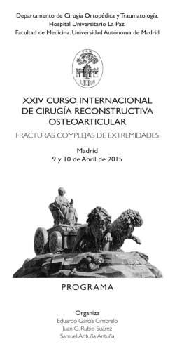xxiv curso internacional de cirugía reconstructiva osteoarticular