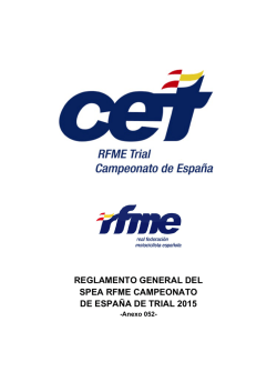Reglamento RFME Campeonato de España de Trial 2015