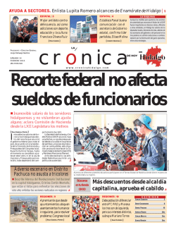 Versión Impresa - La Crónica de Hoy en Hidalgo