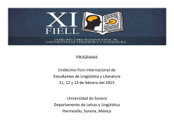 Programa - Foro Internacional de Estudiantes de Lingüística y