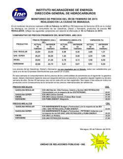 Monitoreo de - Instituto Nicaragüense de Energía