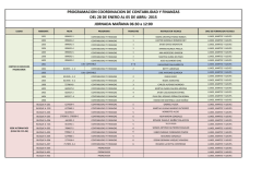 PROGRAMACION COORDINACION DE CONTABILIDAD Y