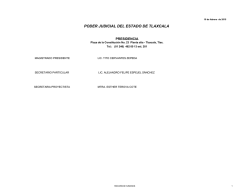 PODER JUDICIAL DEL ESTADO DE TLAXCALA