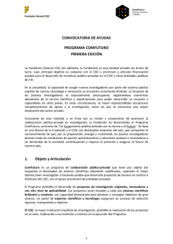 Bases de la convocatoria