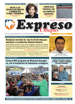 Eligen a Chiapas para cumbre mundial de