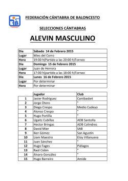 ALEVIN MASCULINO - Federación Cántabra de Baloncesto