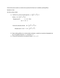 Instrucciones para resolver un sistema de ecuaciones No lineal con