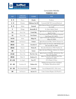 Consulados Móviles FEBRERO 2015