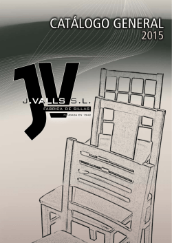 CAT&aacute;LOGO GENERAL - F&aacute;brica de Sillas de Madera