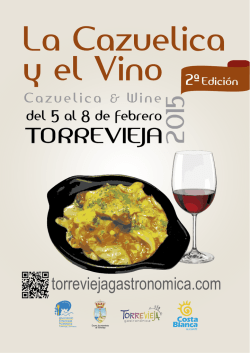 DIPTICO CAZUELA Y VINO 2015 - Ayuntamiento de Torrevieja