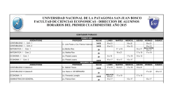 Sede Trelew 2015 - PRIMER CUATRIMESTRE