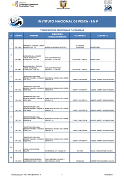 Transportistas - Instituto Nacional de Pesca