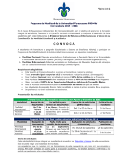 Convocatoria - Universidad Veracruzana