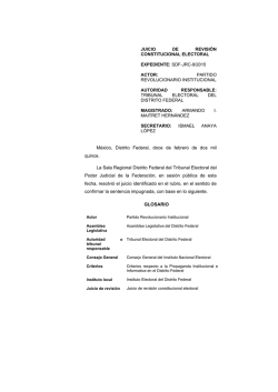 sdf-jrc-9/2015 actor - Tribunal Electoral del Poder Judicial de la