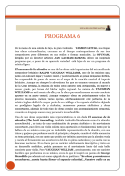 PROGRAMA 6 - Orquesta Filarmónica de la UNAM
