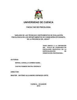 cap&iacute;tulo i - Universidad de Cuenca