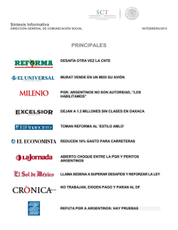PRINCIPALES - Secretaría de Comunicaciones y Transportes