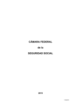 25. CÁMARA FEDERAL de la SEGURIDAD SOCIAL