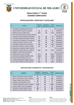 RESULTADOS 1 ETAPA EXAMEN COMPLEXIVO