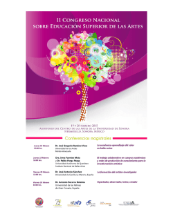 II Congreso Nacional sobre Educación Superior de las Artes