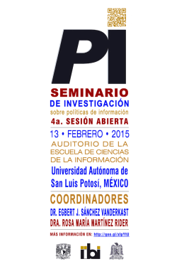 Seminario de Investigaci&oacute;n sobre Pol&iacute;ticas de Informaci&oacute;n
