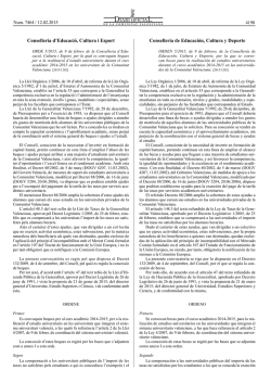 ORDE 5/2015, de 9 de febrer, de la Conselleria d`Educació, Cultura